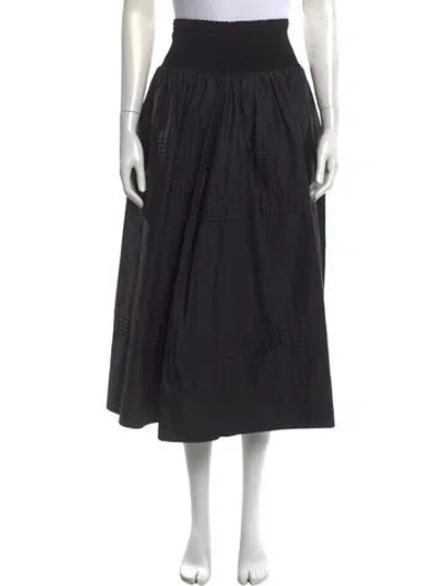 Pre-owned Aje Long Skirt In Black