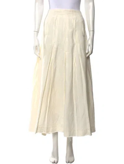 Pre-owned Aje Long Skirt In Neutrals/white