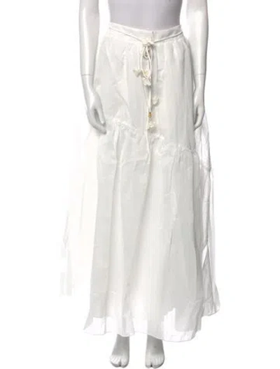 Pre-owned Aje Long Skirt In White