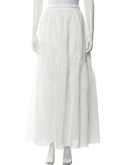 Pre-owned Aje Long Skirt In White