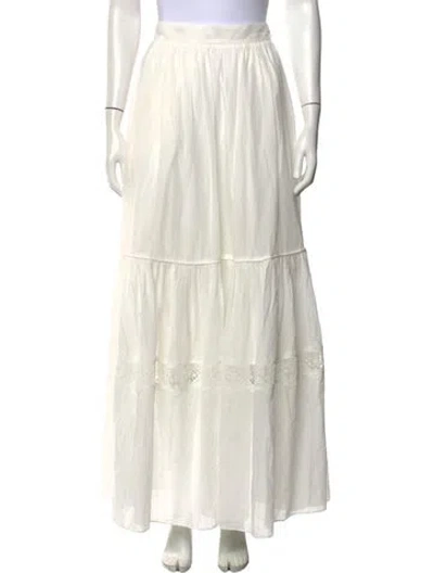 Pre-owned Aje Long Skirt In White
