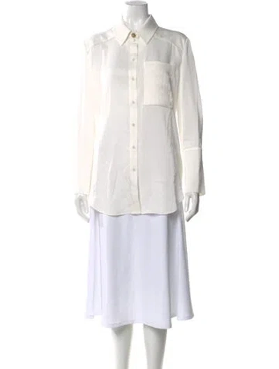 Pre-owned Aje Long Sleeve Blouse W/ Tags In White