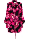 Aje Lover Gauze Mini Dress In Midnight Peony In Black