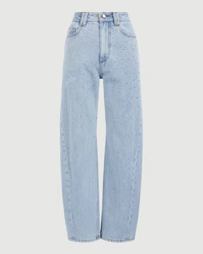 Aje Lucina Barrel Denim Jean In Blue