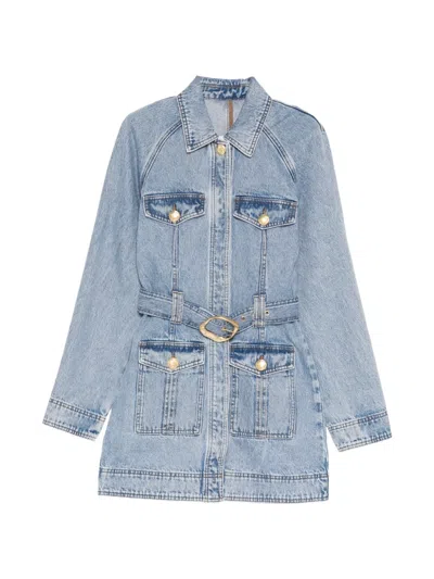 Aje Lyra Denim Dress In Blue