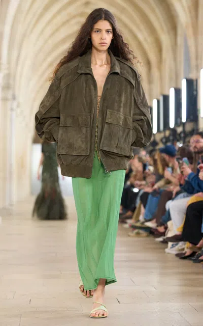 Aje Marlowe Midi Skirt In Green
