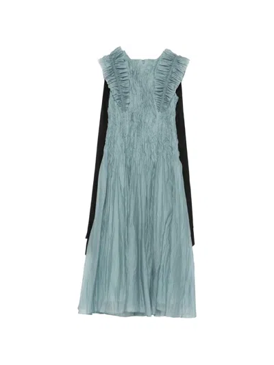 Aje Mathilde Ruffled Dress In Blue