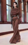 Aje Maxine Long Slim Belt In Black