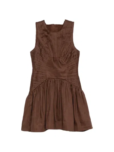 Aje Medea Mini Dress In Brown