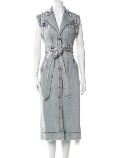 Pre-owned Aje Midi Length Dress In Blue