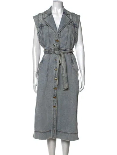 Pre-owned Aje Midi Length Dress In Blue