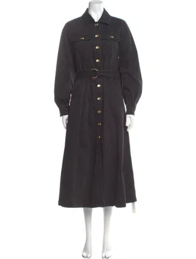 Pre-owned Aje Midi Length Dress In Gray