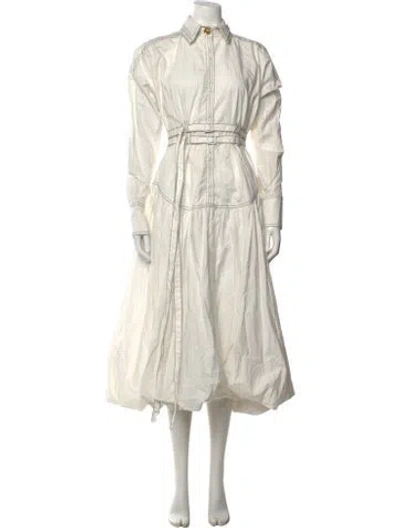 Pre-owned Aje Midi Length Dress In Neutrals