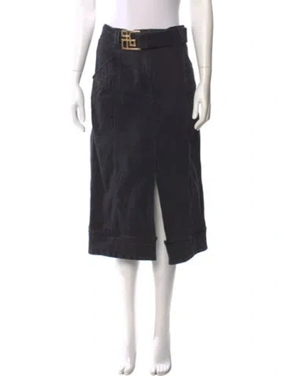 Pre-owned Aje Midi Length Skirt In Black
