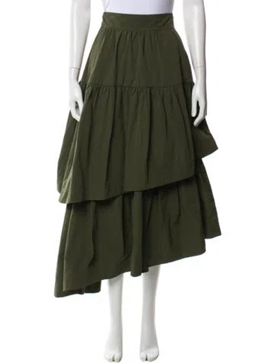 Pre-owned Aje Midi Length Skirt In Green