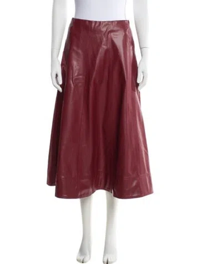 Pre-owned Aje Midi Length Skirt In Red