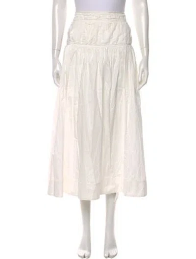 Pre-owned Aje Midi Length Skirt In White