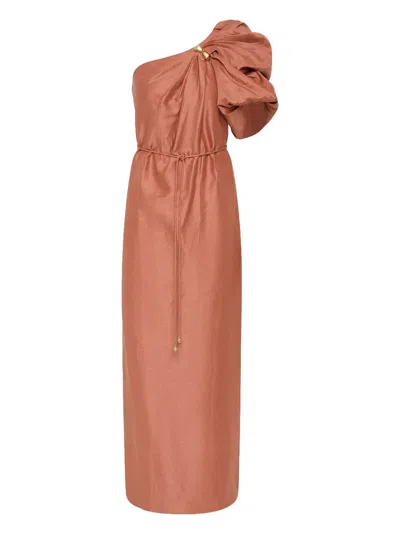 Aje Mina One-shoulder Draped Gown