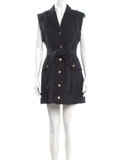 Pre-owned Aje Mini Dress In Black