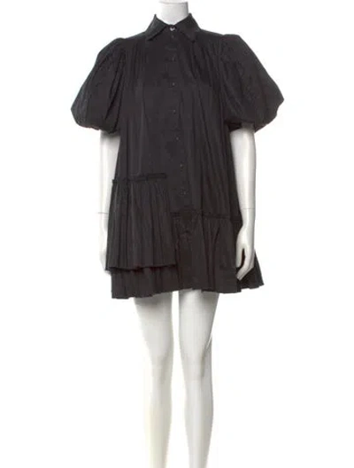 Pre-owned Aje Mini Dress In Black