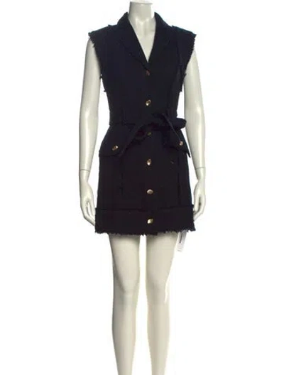 Pre-owned Aje Mini Dress In Black