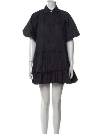 Pre-owned Aje Mini Dress In Black