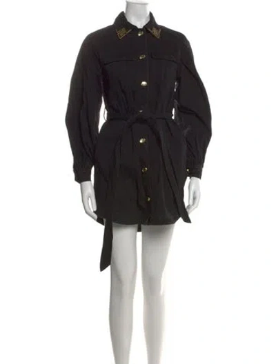 Pre-owned Aje Mini Dress In Black