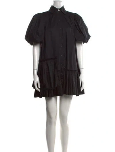 Pre-owned Aje Mini Dress In Black