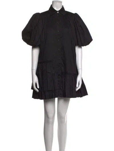 Pre-owned Aje Mini Dress In Black