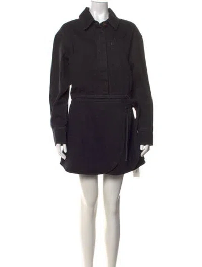 Pre-owned Aje Mini Dress In Black