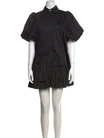 Pre-owned Aje Mini Dress In Black