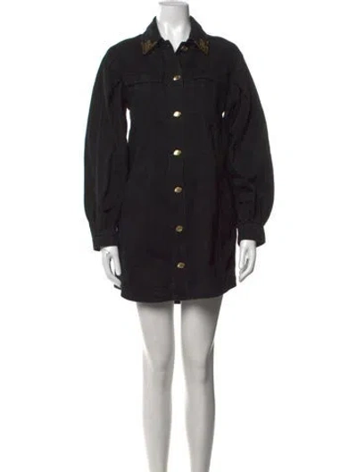 Pre-owned Aje Mini Dress In Black
