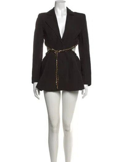Pre-owned Aje Mini Dress In Black
