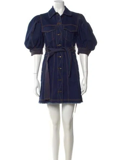 Pre-owned Aje Mini Dress In Blue