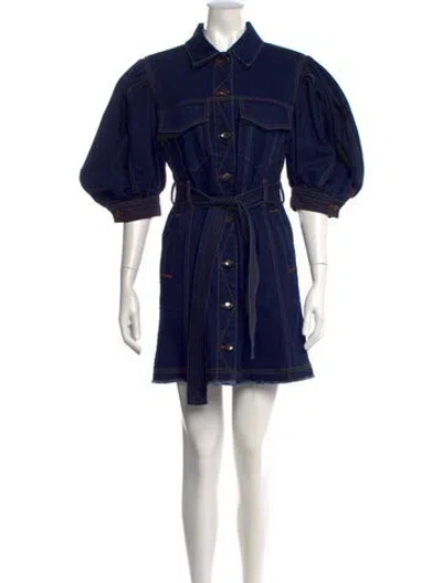 Pre-owned Aje Mini Dress In Blue