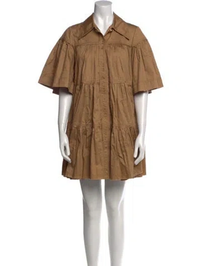 Pre-owned Aje Mini Dress In Brown