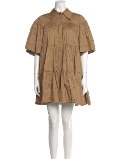 Pre-owned Aje Mini Dress In Brown