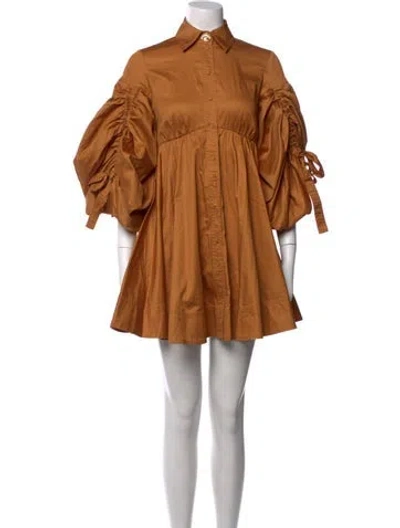 Pre-owned Aje Mini Dress In Brown