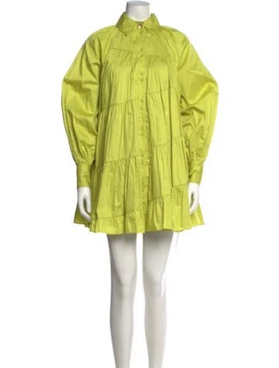 Pre-owned Aje Mini Dress In Green