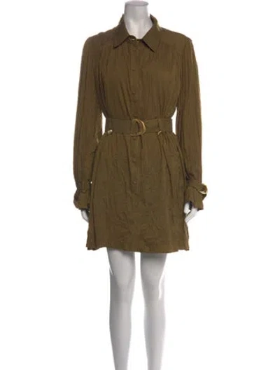 Pre-owned Aje Mini Dress In Green
