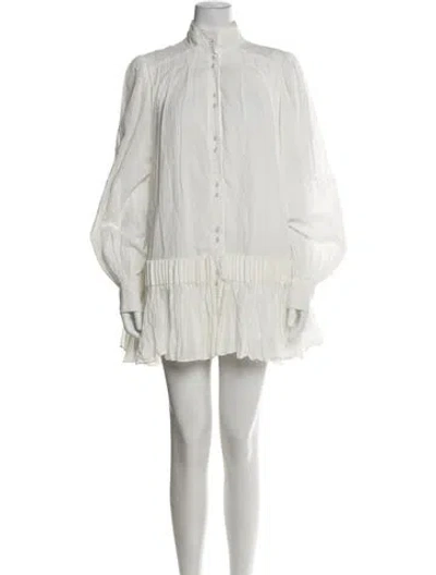 Pre-owned Aje Mini Dress In Neutral