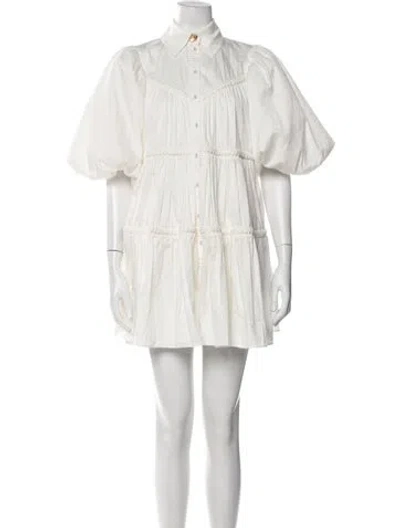 Pre-owned Aje Mini Dress In Neutral