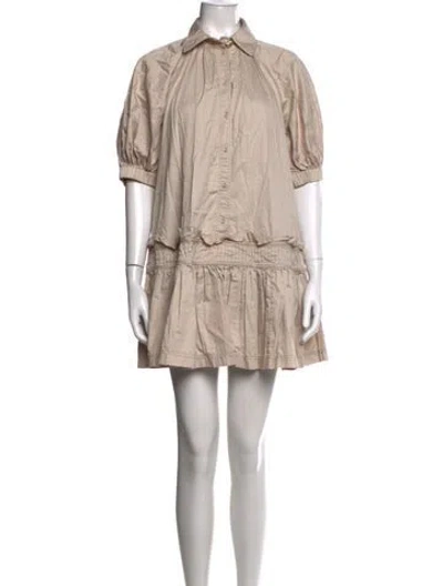 Pre-owned Aje Mini Dress In Neutrals