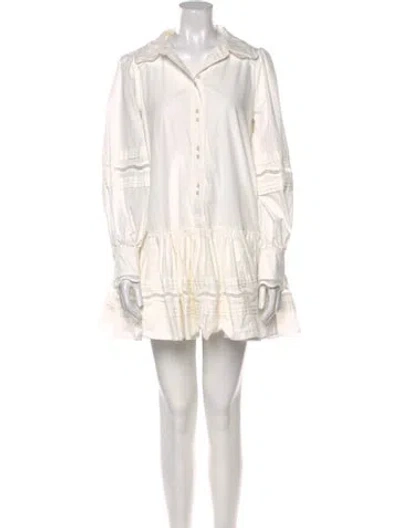 Pre-owned Aje Mini Dress In White