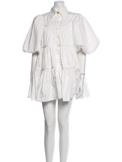 Pre-owned Aje Mini Dress In White