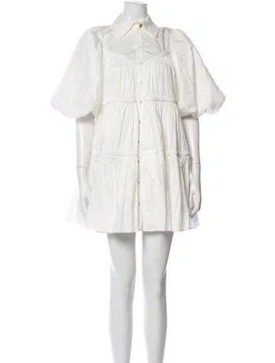Pre-owned Aje Mini Dress In White