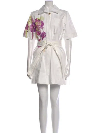 Pre-owned Aje Mini Dress In White