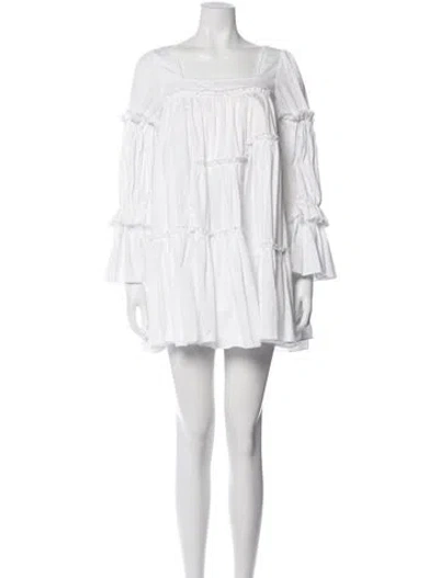 Pre-owned Aje Mini Dress In White