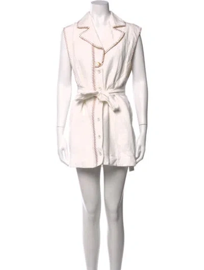 Pre-owned Aje Mini Dress In White