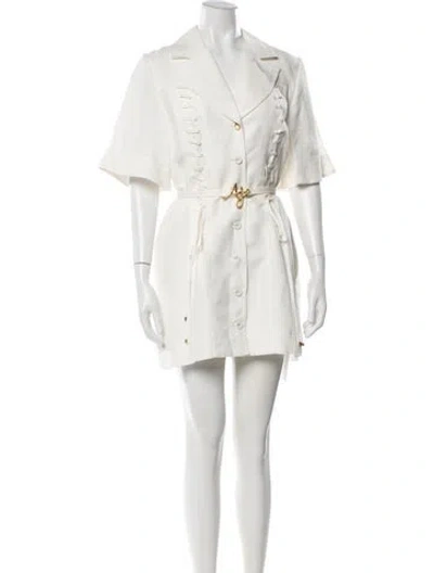 Pre-owned Aje Mini Dress In White